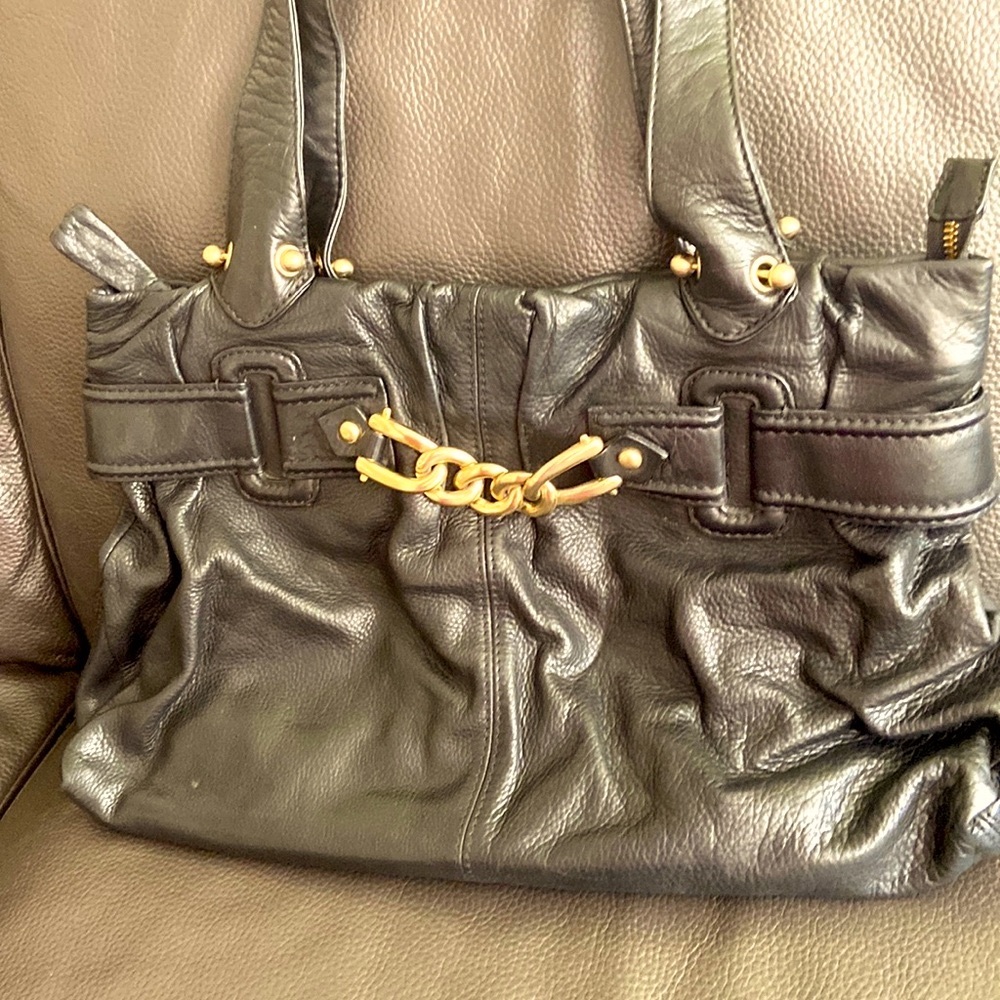 Via Spiga black leather tote/bag